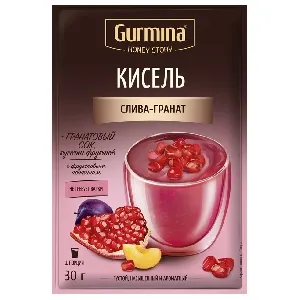 Кисель GURMINA HONEY STORY слива-гранат 30г*20