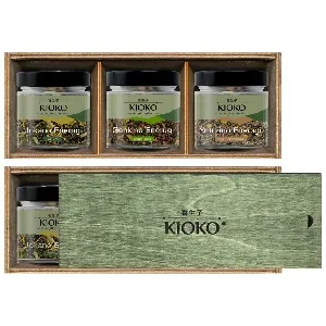 Набор KIOKO FEEL GOOD DAY №2 Коллекция чайных напитков и зеленого чая /деревянная коробка с крышкой/ 80г*6