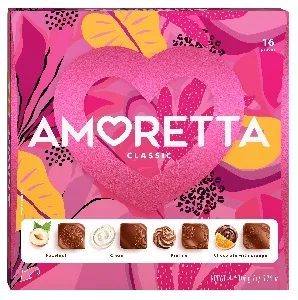 Конфеты MIESZKO AMORETTA CLASSIC LATINO ассорти с начинками /картон/ 106г*10