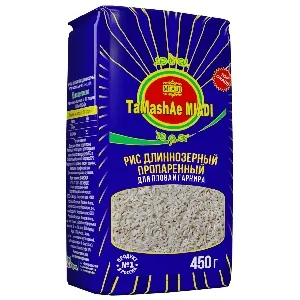 Рис TaMashAe MIADI длиннозерный пропаренный для плова и гарнира /пакет/ 450г*12