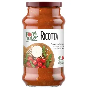 Соус POMATO RICOTTA томатный с сыром рикотта и базиликом /стекло/ 350г*12 Соус POMATO RICOTTA томатный с сыром рикотта и базиликом /стекло/ 350г*12