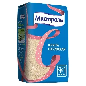 Крупа МИСТРАЛЬ Перловая /пакет/ 900г*12 Крупа МИСТРАЛЬ Перловая /пакет/ 900г*12