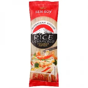 Лапша SENSOY Премиум рисовая RICE VERMICELLI /пакет/ 300г*24 Лапша SENSOY Премиум рисовая RICE VERMICELLI /пакет/ 300г*24