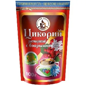Цикорий РУССКИЙ ЦИКОРИЙ порошкообразный с БОЯРЫШНИКОМ /дойпак/ 100г*12