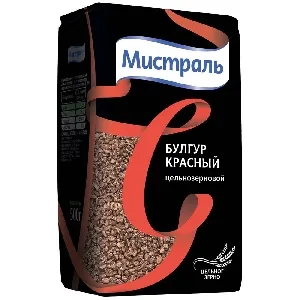 Крупа МИСТРАЛЬ пшеничная Булгур красный цельнозерновой /пакет/ 500г*12 Крупа МИСТРАЛЬ пшеничная Булгур красный цельнозерновой /пакет/ 500г*12