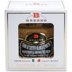 Крем-соус BREZZO Tartufo Bianco e Porcini из белого трюфеля с белыми грибами /стекло/ 80г*12 Крем-соус BREZZO Tartufo Bianco e Porcini из белого трюфеля с белыми грибами /стекло/ 80г*12