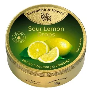 Леденцы CAVENDISH & HARVEY Sour Lemon Drops Лимон /жесть/ 200г*9