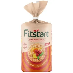 Хлебцы FITSTART мультизлаковые Брусника, Имбирь и Мед 100г*12
