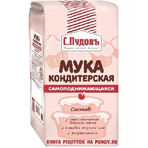 Мука С.ПУДОВЪ кондитерская самоподнимающаяся /бум.пак/ 2кг*6