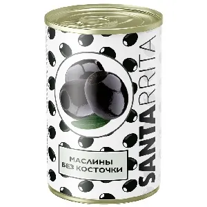 Маслины SANTARRITA без косточки /жесть/ 280г*12