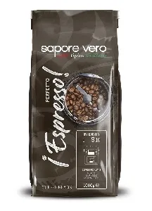 Кофе SAPORE VERO Perfetto Espresso (50% арабика, 50% робуста) зерно, в/у 1000г*8