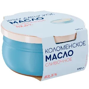 Масло КОЛОМЕНСКОЕ сливочное 82,5% /керамика/ 170г*4