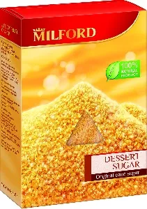 Сахар MILFORD Десертный нерафинированный рассыпчатый песок коричневый натуральный /картон/ 500г*9