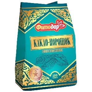 Какао-порошок ФИТОДАР ГОСТ 108-76 /пакет/ 100г*15