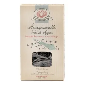 Макаронные изделия RUSTICHELLA D'ABRUZZO яичные с чернилами каракатиц Стуццикарелли 250г*12
