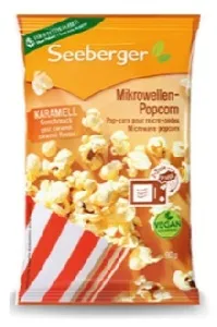 Попкорн сладкий SEEBERGER Sweetened popcorn SE5269404 для микроволновой печи /картон/ 90г*24