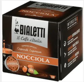 Кофе BIALETTI Nocciola капсулы для к/маш Bialetti 12 капсул /картон/ 68г*8