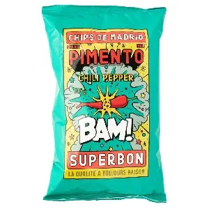 Чипсы SUPERBON из натурального картофеля с копченой паприкой и кайенским перцем /пакет/ 135г*14