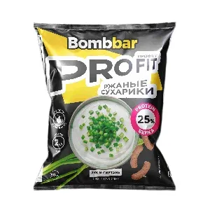 Сухарики BOMBBAR протеиновые со вкусом "Сметана и зеленый лук" /пакет/ 50г*6 Сухарики BOMBBAR протеиновые со вкусом "Сметана и зеленый лук" /пакет/ 50г*6