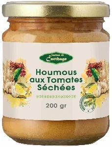 Хумус JARDINS DE CARTHAGE с вялеными томатами /стекло/ 200г*12