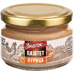 Паштет ЗНАТОК печеночный Курица ГОСТ Р 54348-2011 /стекло/ 200г*6