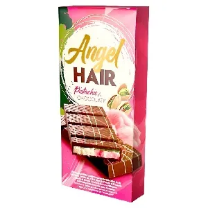 Шоколад ELVAN Angel Hair Молочный с фисташками и пишмание 150г*12