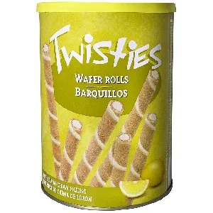 Вафли TWISTIES палочки с лимонным кремом /жесть/ 400г*12