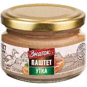 Паштет ЗНАТОК печеночный Утка ГОСТ Р 54348-2011 /стекло/ 200г*6