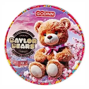 Печенье GODINN Baylor Bears Butter cookies Ассорти сдобного печенья Мишка /жесть/ 132г*12