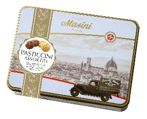 Печенье MASINI Ассорти шоколад и лимончелло /жесть/ 300г*5 Печенье MASINI Ассорти шоколад и лимончелло /жесть/ 300г*5