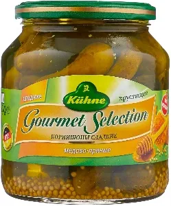 Корнишоны KUHNE сладкие /стекло/ 530г*8