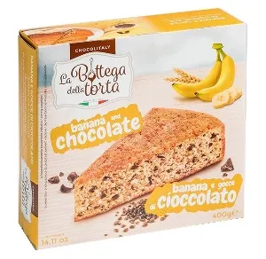 Торт CHOCOLITALY [2151] La Bottega Della TORTA с бананом и кусочками темного шоколада /картон/ 400г*6