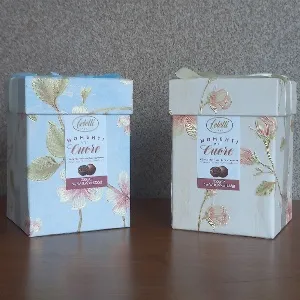 Конфеты FELETTI из молочного и белого шоколада "Вивьен"с начинкой из какао-крем и кусочками какао-бобов /картон/ 255г*6