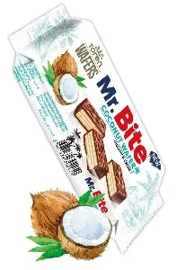 Вафли TOREN Mr.Bite в шоколадной глазури из молочного шоколада с кокосовой начинкой 38г*24
