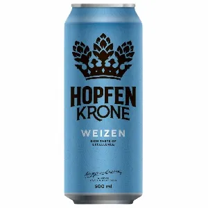 Пиво HOPFENKRONE светлое WEIZEN алк. 5,4% /жесть/ 0,5л*24 Пиво HOPFENKRONE светлое WEIZEN алк. 5,4% /жесть/ 0,5л*24