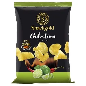 Чипсы SNACKGOLD (420080) из натурального картофеля со вкусом "Чили и Лайм" 125г*9 Чипсы SNACKGOLD (420080) из натурального картофеля со вкусом "Чили и Лайм" 125г*9