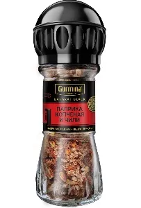 Приправа GURMINA BAHARAT BLACK паприка копчёная и чили /мельница/ 73г*6 Приправа GURMINA BAHARAT BLACK паприка копчёная и чили /мельница/ 73г*6