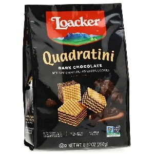 Вафли LOACKER QUADRATINI Темный Шоколад 250г*6 Вафли LOACKER QUADRATINI Темный Шоколад 250г*6