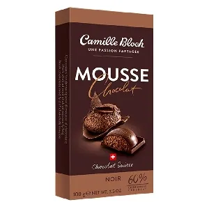 Шоколад CAMILLE BLOCH MOUSSE NOIR горький с начинкой из шоколадного мусса 100г*12