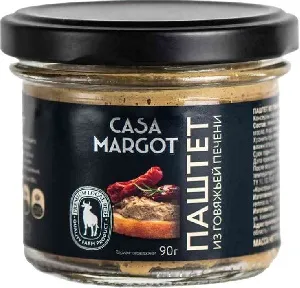 Паштет CASA MARGOT из говяжьей печени /стекло/ 90г*10