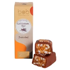 Батончик BOB №2 глазированный Злаковый /шоубокс/ 45г*12