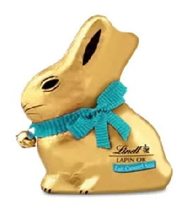Шоколад фигурный LINDT RABBIT Caramel Salt молочный Кролик Соленая Карамель 100г*16
