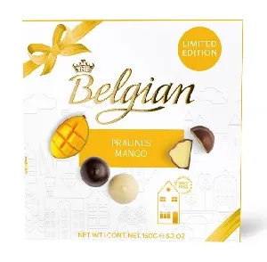 Конфеты BELGIAN шоколадные - пралине со вкусом манго /картон/ 150г*12 Конфеты BELGIAN шоколадные - пралине со вкусом манго /картон/ 150г*12