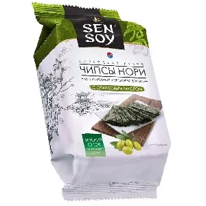 Чипсы-Нори SENSOY Премиум из морской водоросли OLIVE /пакет/ 4,5г*18