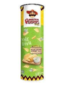 *Чипсы картофельные MISTER POTATO со вкусом сметаны и лука Sour Cream and Onion /туба/ 160г*14