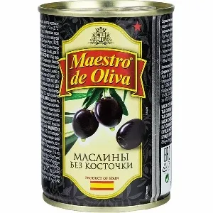 Маслины MAESTRO DE OLIVA черные без косточки /жесть/ 280г*12 Маслины MAESTRO DE OLIVA черные без косточки /жесть/ 280г*12