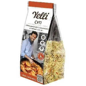 Суп YELLI Французский с лисичками и мелкой пастой /пакет/ 180г*12