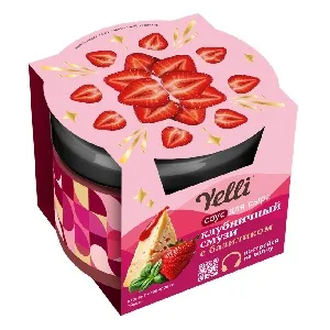 Соус YELLI фруктовый для сыра "Клубничный СМУЗИ с базиликом" /стекло/ 100г*6