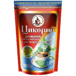 Цикорий РУССКИЙ ЦИКОРИЙ порошкообразный со СТЕВИЕЙ /дойпак/ 100г*12