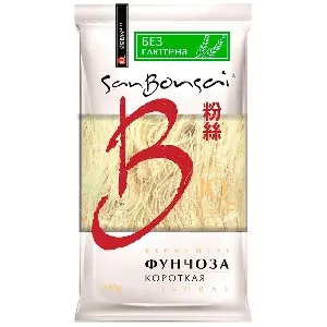 Вермишель SANBONSAI бобовая Фунчоза короткая /пакет/ 200г*18
